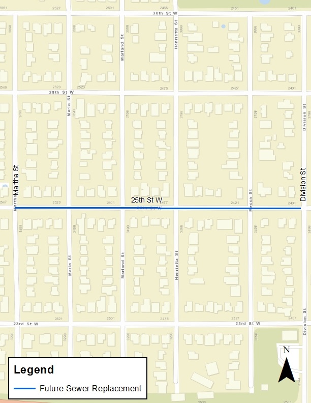 W. 25th and Marlo Survey Area Map